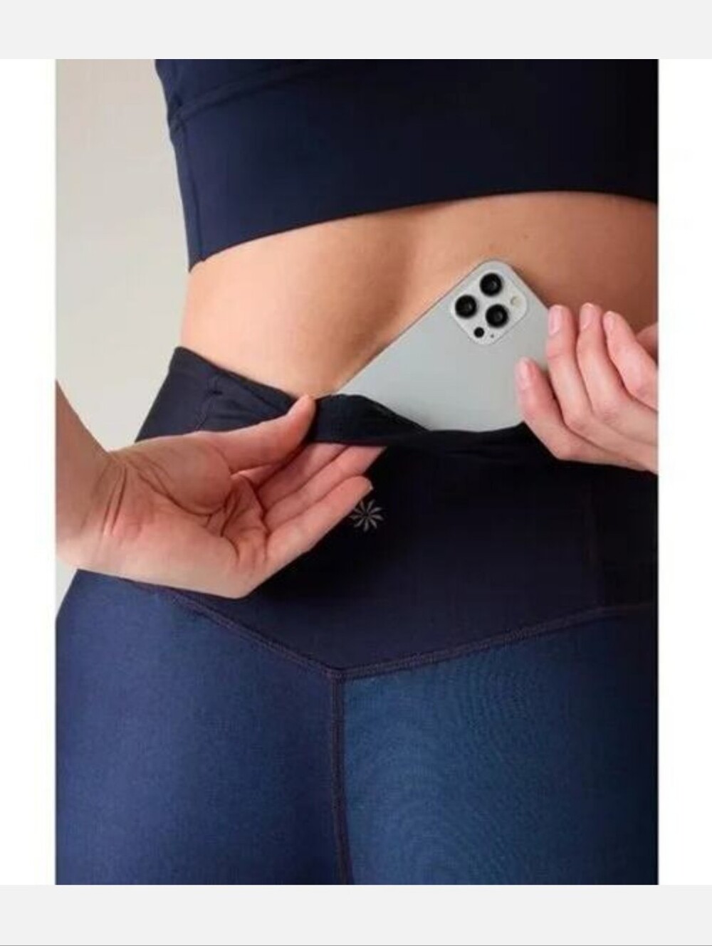 Athleta Elation High Rise 7/8 Tights Blue Ombre Small - Picture 4 of 16